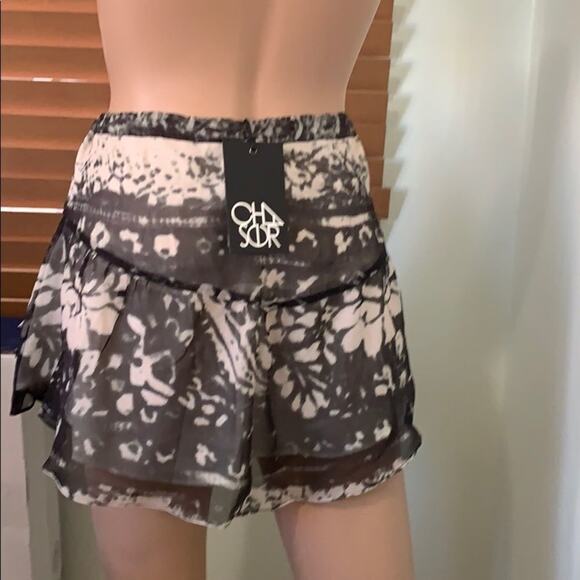 NWT CHASER‎ DRAWSTRING MULTICOLORED SILK SKIRT SZ S - Picture 2 of 7